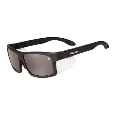 Safety Glasses - Cross Fit Frozen Blk Frame AF/AS Smoke Lens/Inc Spare X - Fit Temples - Kiwi Workgear